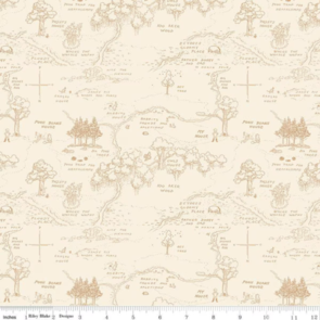 Riley Blake Winnie The Pooh - Map Cream