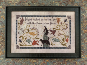 Assorted Cross Stitch Charts The Blue Flower's Night Walked Down Cross Stitch Chart