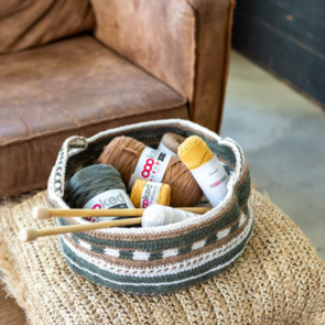 Hoooked Eco Barbante Milano: Mochila Basket Montreal - Aspen