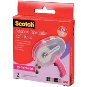 3M Scotch Advanced Tape Glider Acid-Free Refills 2/Pkg (0.25" x 36yd)