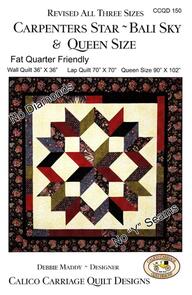 Calico Carriage Quilt Designs Carpenters Star - Bali Sky Quilt Pattern