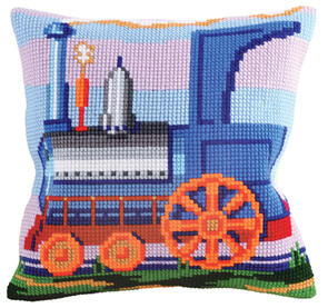 Collection D'Art  Needlepoint Cushion Kit - Steam Train