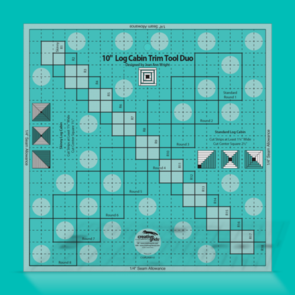 Creative Grids 10in Log Cabin Trim Tool Duo Quilt Ruler