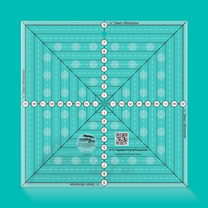 Creative Grids  9-1/2in Square It Up or Fussy Cut Square Quilt Ruler