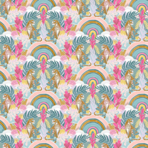 Figo Dreamscape - Leopard Daydream - Teal Multi