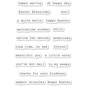 Memory Box Stamp - Springtime Typewriter Sentiments