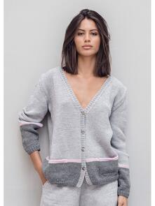 Lana Grossa Pattern / Kit - Cool Wool Big - Womens Cardigan (0156)
