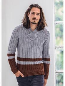 Lana Grossa Pattern / Kit - Cool Wool Big - Mens Pullover (0157)
