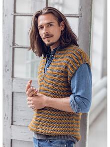 Lana Grossa Pattern / Kit - Cool Wool Big - Mens Slipover (0158)