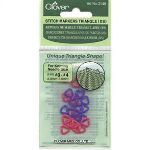 Clover  Triangle Stitch Markers - Sizes 0 To 4 24/Pkg