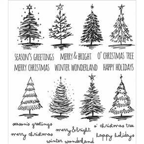 Stampers Anonymous Tim Holtz Scribbly Christmas Stamp Set
