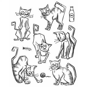 Stampers Anonymous Tim Holtz Stamp Set - Crazy Cats