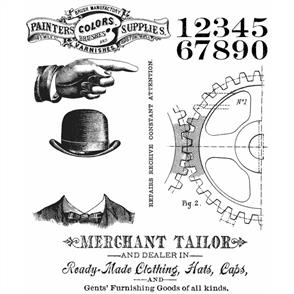 Stampers Anonymous Tim Holtz Stamp Set - Dapper