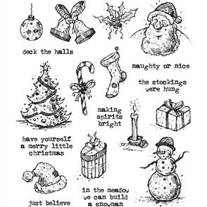 Stampers Anonymous Tim Holtz Stamps - Tattered Christmas