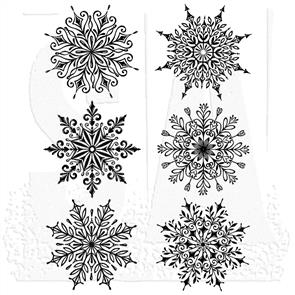 Stampers Anonymous Tim Holtz Stamps - Swirly Snowflakes