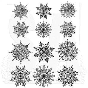 Stampers Anonymous Tim Holtz Stamps - Mini Swirly Snowflakes