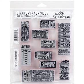 Stampers Anonymous Tim Holtz Cling Stamps - Ticket Booth