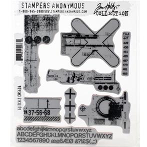 Stampers Anonymous Tim Holtz - Cling Stamps 7"X8.5" - Glitch 2