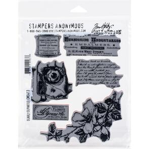 Stampers Anonymous Tim Holtz Cling Stamps 7"X8.5" - Dearly Departed