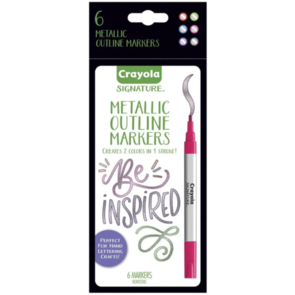 Crayola Signature Metallic Outline Paint Markers 6 Pack