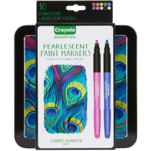 Signature Pearlescent Paint Markers, 10 Count, Crayola.com