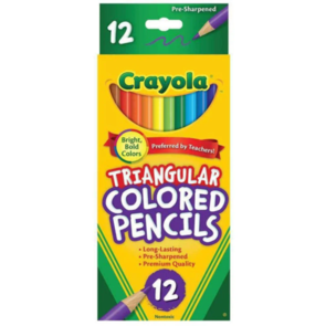 Crayola Triangular Coloured Pencils Full Size 12pk