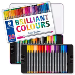 Staedtler Triplus® Fineliner - Brilliant Colours 50pc tin