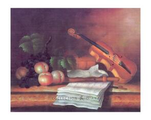 Collection D'Art  Tapestry Canvas 40X50 Violin & Score