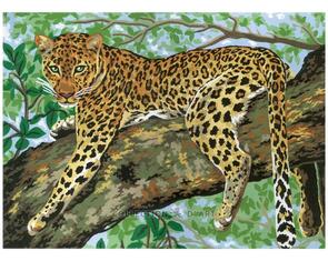 Collection D'Art  Tapestry Canvas 40X50 Leopard In Tree