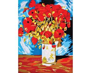 Collection D'Art  Tapestry Canvas 40X50 Vase Of Poppies-Van Gogh