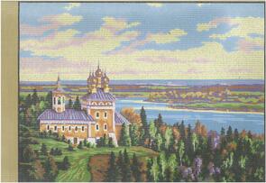 Collection D'Art  Tapestry Canvas 40X50 Chateau On River