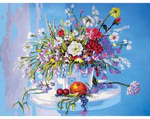 Collection D'Art  Tapestry Canvas 40X50 Floral Arrangement