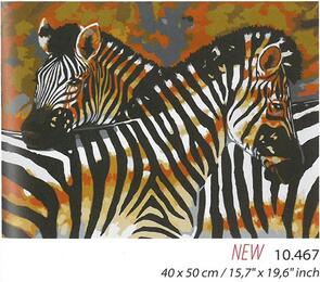 Collection D'Art  Tapestry Canvas 40X50 Two Zebras