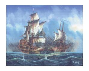 Collection D'Art  Tapestry Canvas 50X60 Battleships