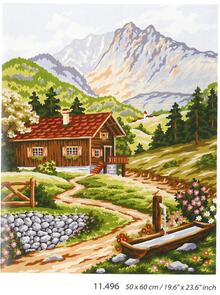 Collection D'Art  Tapestry Canvas 50X60  Mountain Chalet