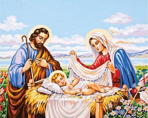 Collection D'Art  Tapestry Canvas 50X60 Holy Family