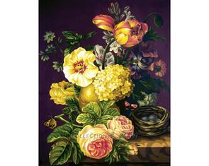 Collection D'Art  Tapestry Canvas 50X60 Floral Still Life