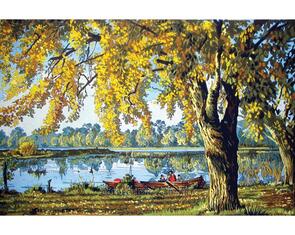 Collection D'Art  Tapestry Canvas 60X80  River Scene