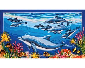 Collection D'Art  Tapestry Canvas 60X80  Dolphins