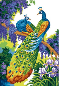Collection D'Art  Tapestry Canvas 60X80   Peacocks