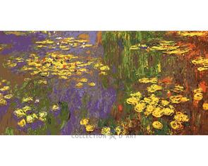 Collection D'Art  Tapestry Canvas 60X110 Impressionist Field Of Flowers