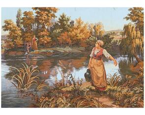 Collection D'Art  Tapestry Canvas 60X90 Washing At The River