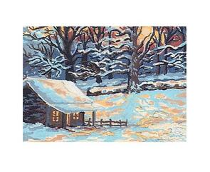 Collection D'Art  Tapestry Canvas 20X25 Winter Scene