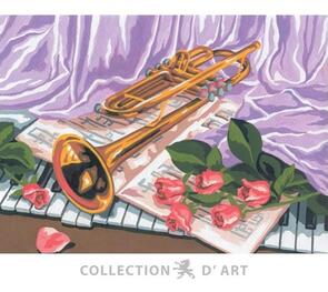 Collection D'Art  Tapestry Canvas 30X40 Trumpet