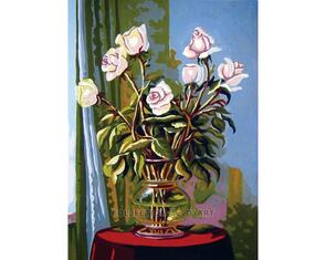 Collection D'Art  Tapestry Canvas 30X40 Roses In Vase
