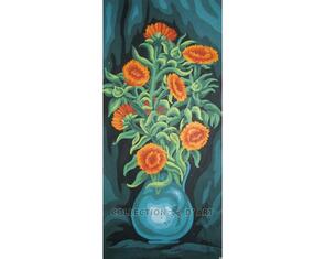 Collection D'Art  Tapestry Canvas 30X60 Orange Roses