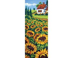 Collection D'Art  Tapestry Canvas 30X60 Field Of Sunflowers