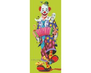 Collection D'Art  Tapestry Canvas 30X60 Clown & Accordian