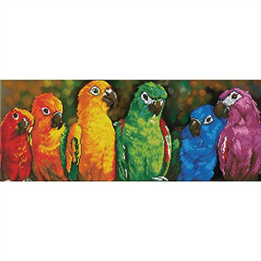 Diamond Dotz  Rainbow Parrots 77cm x 30cm