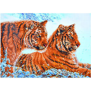 Diamond Dotz  Art Kit 72 x 52cm - Tigers in the Snow
